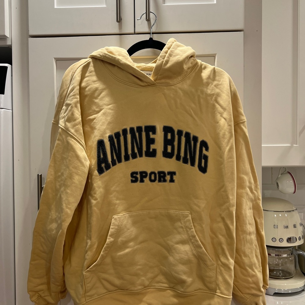 Anine Bing Cream Hoodie